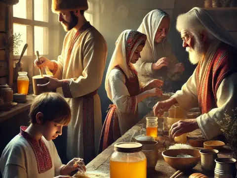 С мёдом да маслом и лапоть съешь